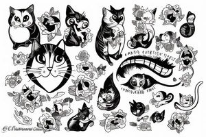 limits, cat tattoo idea