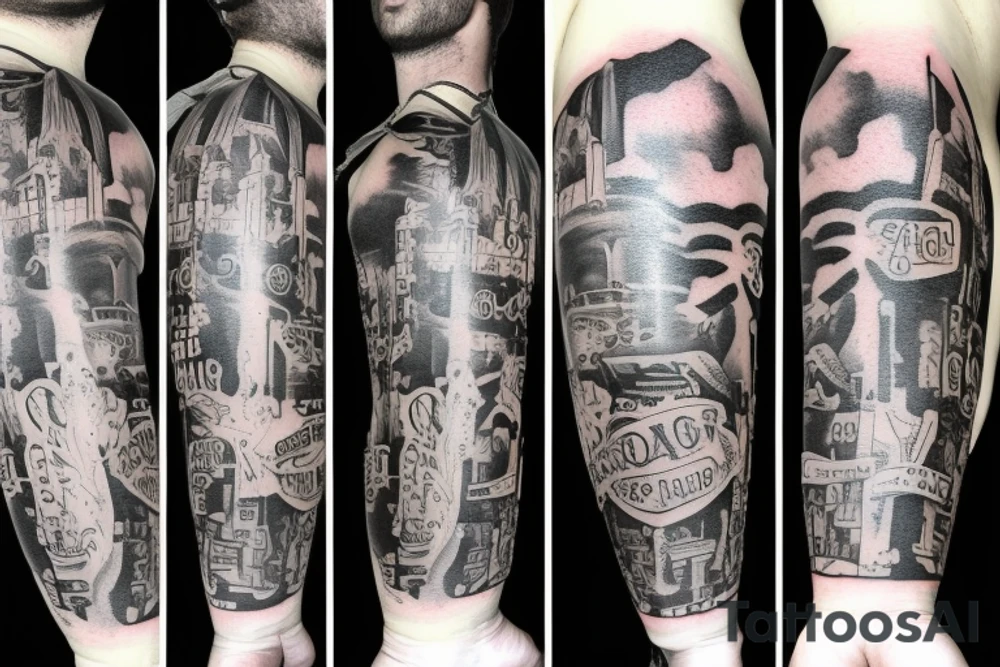 Anti alcohal sober bottle tattoo idea