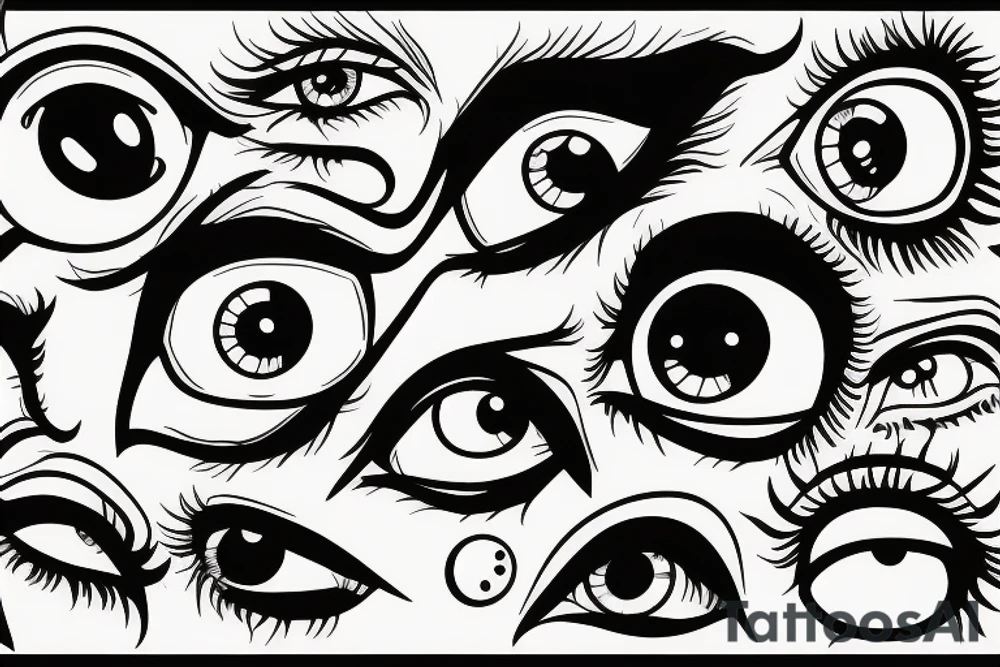 vinyl record eye tattoo idea