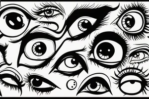 vinyl record eye tattoo idea