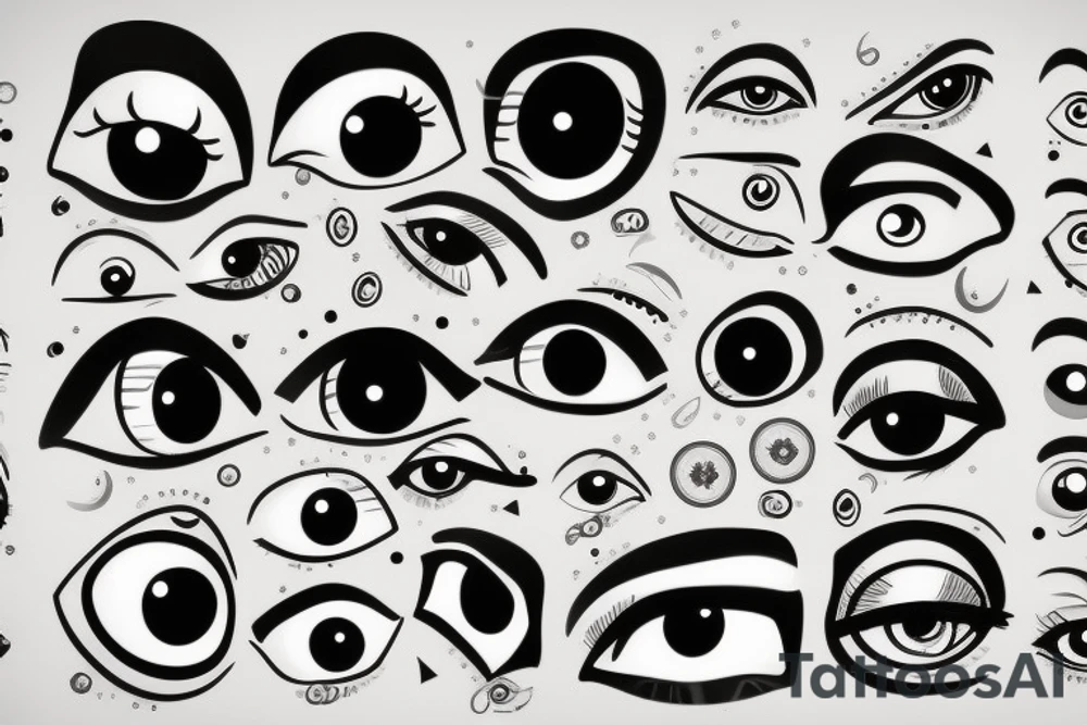 vinyl record eye tattoo idea