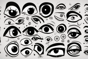vinyl record eye tattoo idea