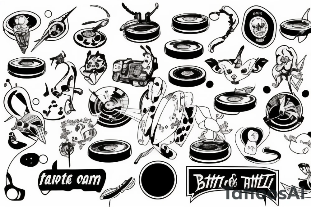 Bitten vinyl record tattoo idea