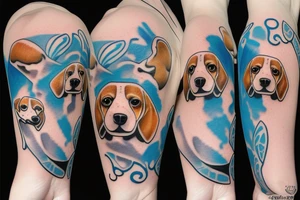Rio blue eyed beagle tattoo idea