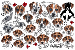 Rio blue eyed beagle tattoo idea