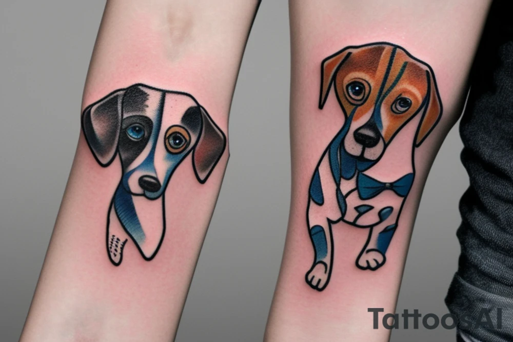 Rio blue eyed beagle tattoo idea