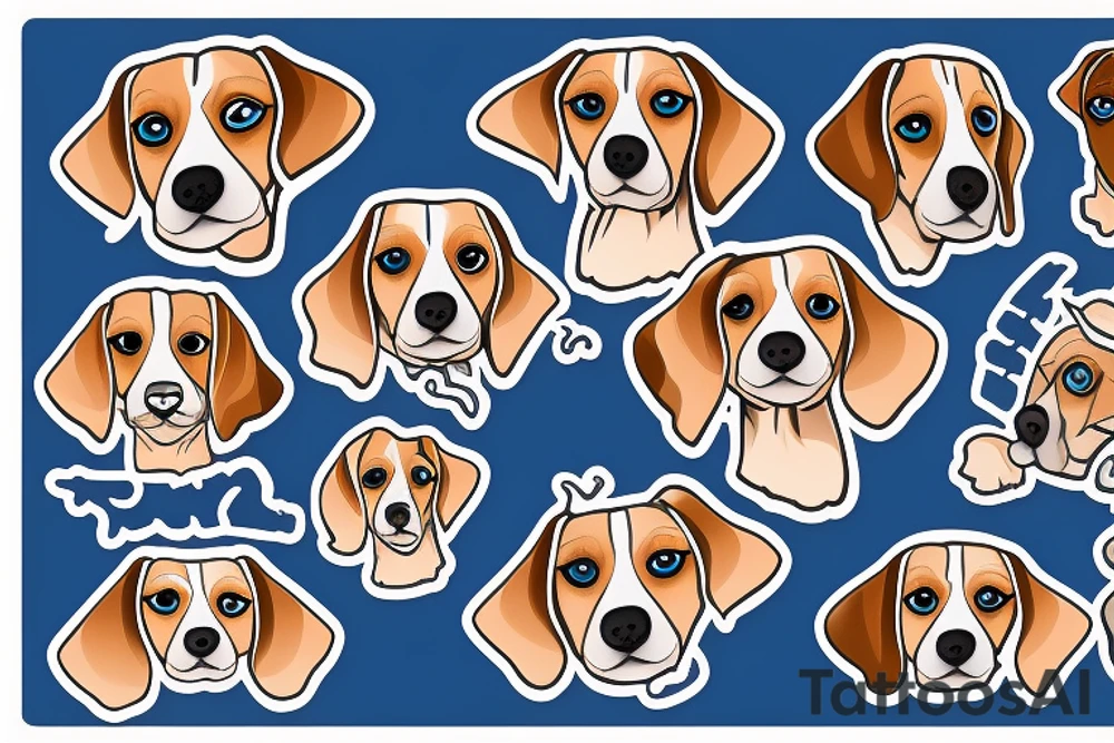 Rio blue eyed beagle tattoo idea