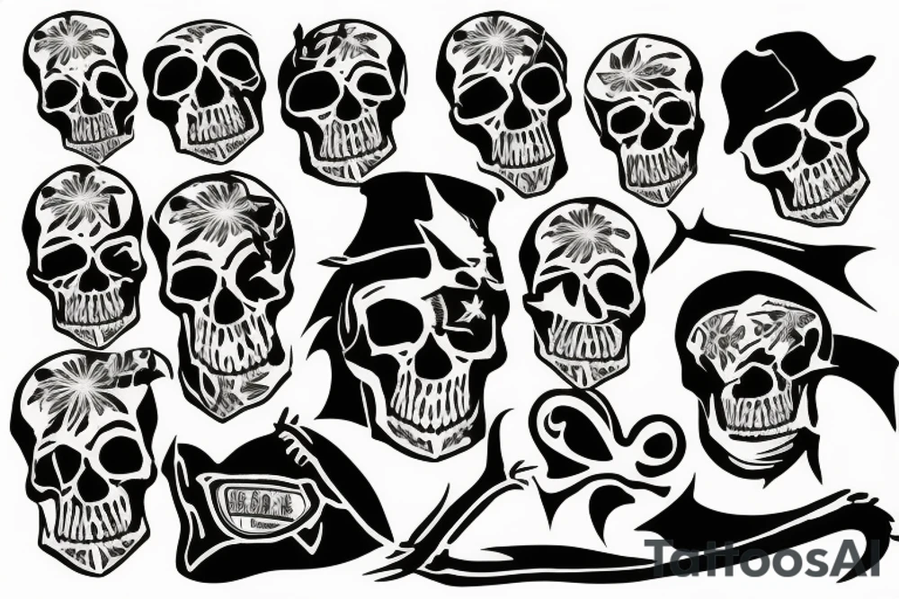 Australian logo with skull tattoo idea