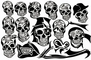 Australian logo with skull tattoo idea