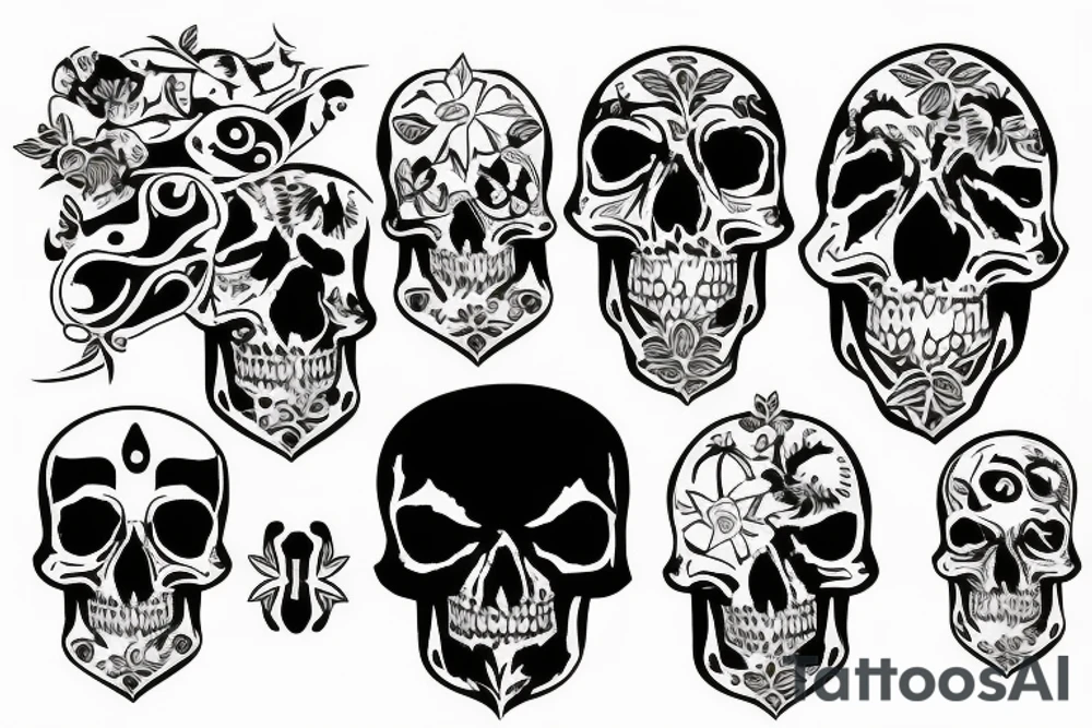 Australian logo with skull tattoo idea
