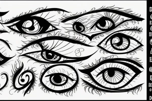 Demon eyes back tattoo idea