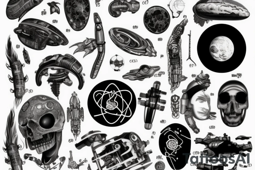 Science scifi future tattoo idea