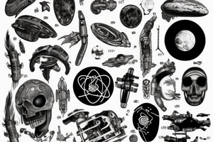 Science scifi future tattoo idea