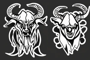 Doom game goat head tattoo idea