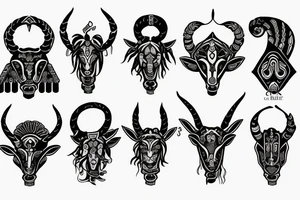 Saggitarius capricorn tattoo idea