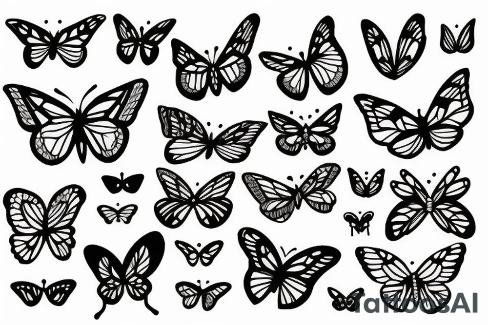 Butterflies tattoo idea