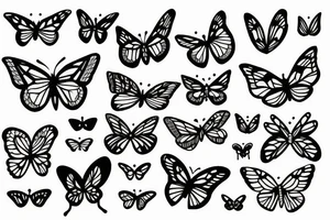 Butterflies tattoo idea