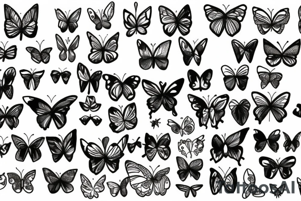 Butterflies tattoo idea