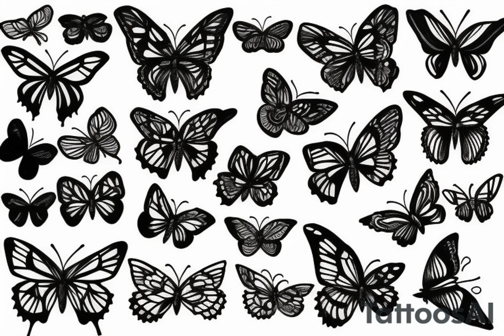 Butterflies tattoo idea
