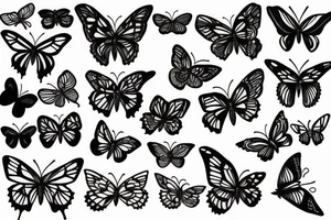 Butterflies tattoo idea