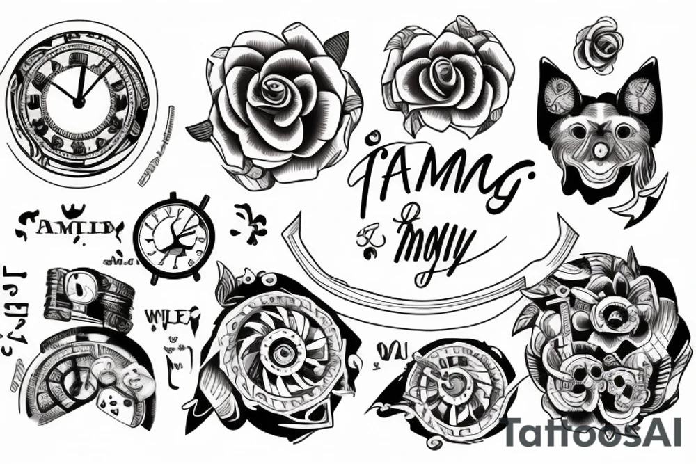 Time, money, family. Forearm tattoo tattoo idea