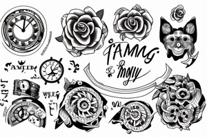 Time, money, family. Forearm tattoo tattoo idea