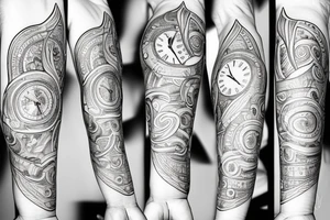 Time and money forearm tattoo idea