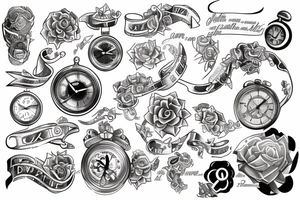 Time and money forearm tattoo idea
