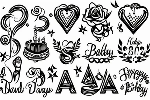 Baby Birthday date tattoo idea