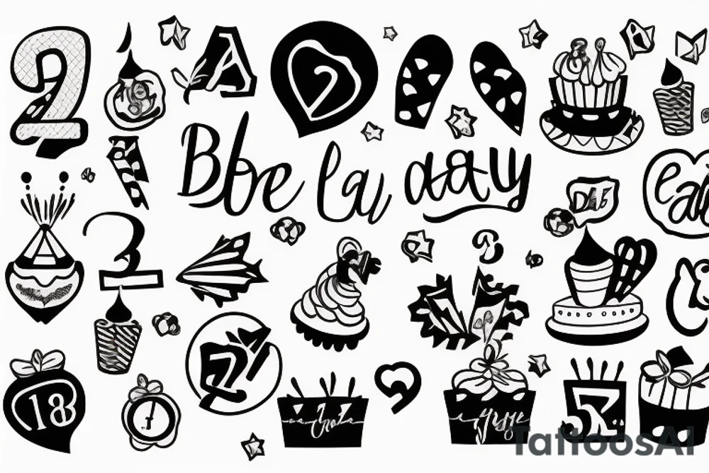 Baby Birthday date tattoo idea