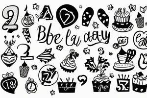 Baby Birthday date tattoo idea