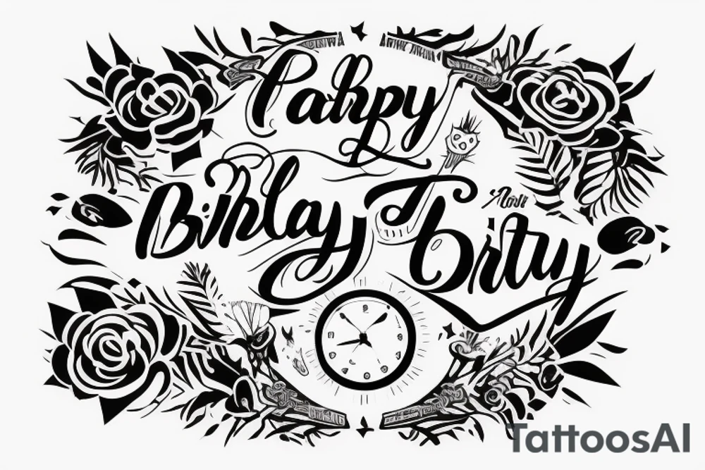 Baby Birthday date tattoo idea