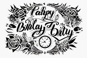 Baby Birthday date tattoo idea