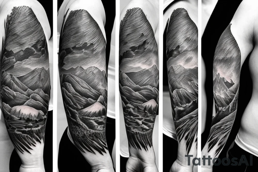 images with perserverance, strength, phoenix, nature, mountains, family tattoo idea