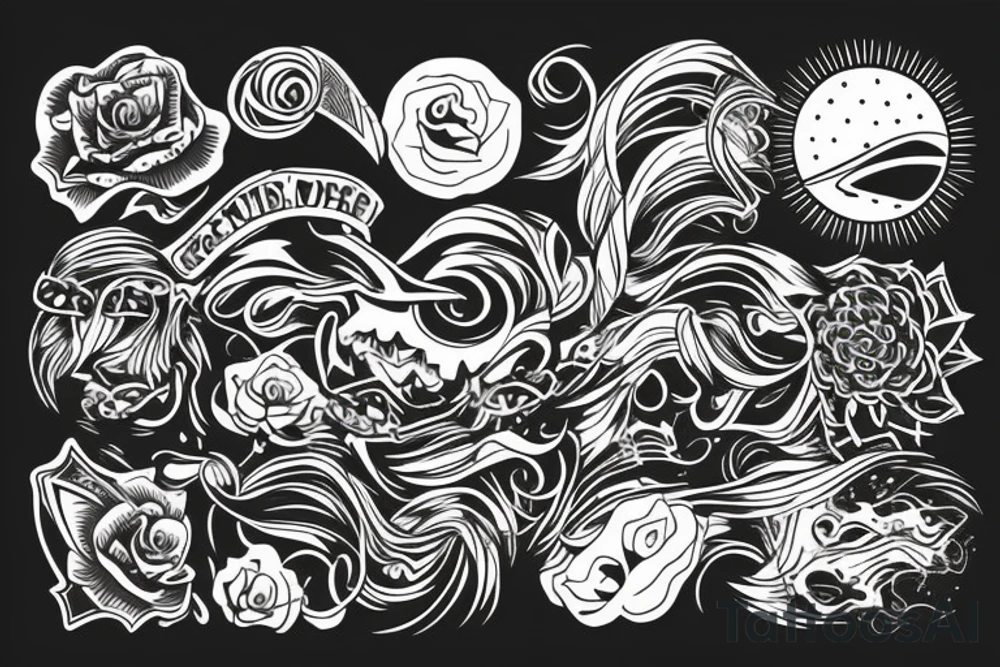 Sunset tattoo idea