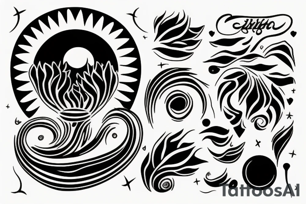 Sunset tattoo idea