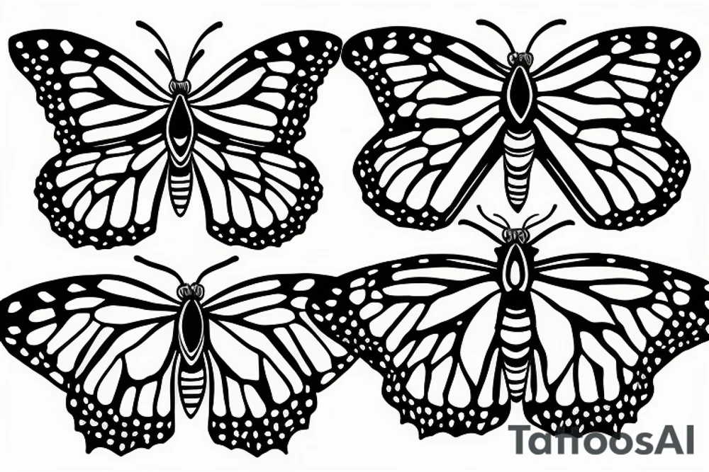 Monarch butterfly tattoo idea