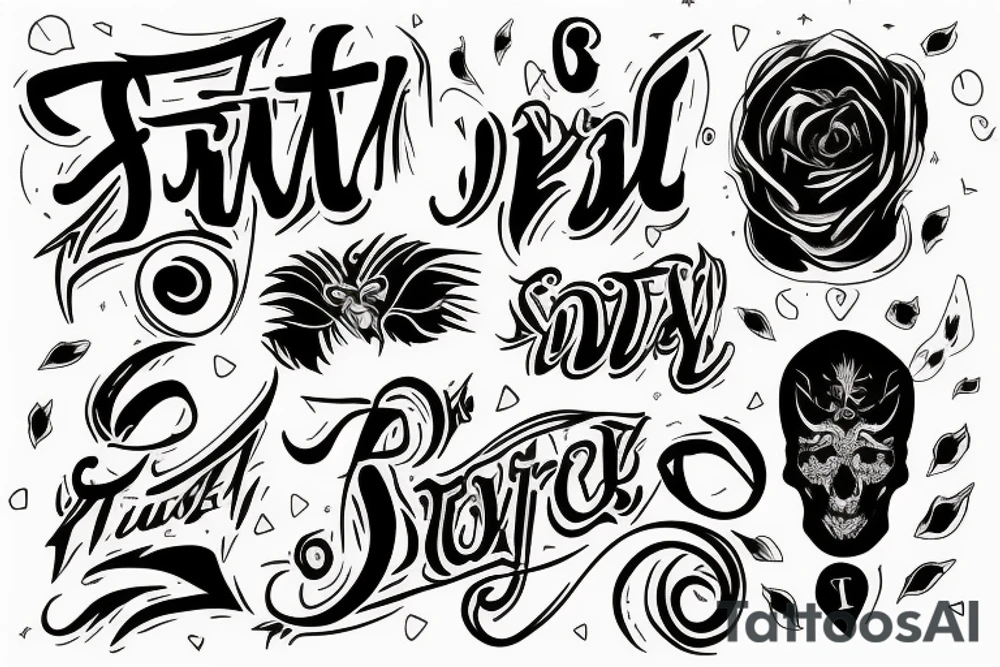 3Vil 
Text tattoo idea