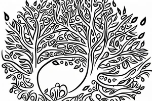 A colored tree of life with the 4 colored elements for my forearm tattoo idea