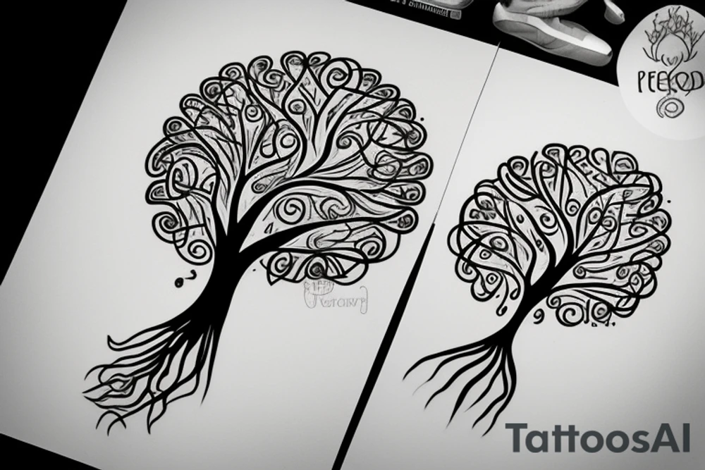 A colored tree of life with the 4 colored elements for my forearm tattoo idea