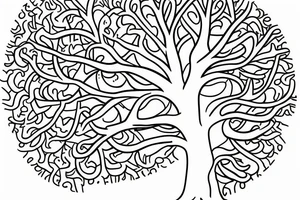 A colored tree of life with the 4 colored elements for my forearm tattoo idea