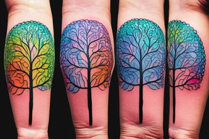 A colored tree of life with the 4 colored elements for my forearm tattoo idea