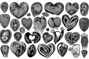anatomic heart tattoo idea