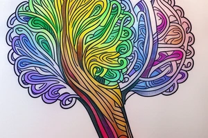 A colored tree of life with the 4 colored elements for my forearm tattoo idea