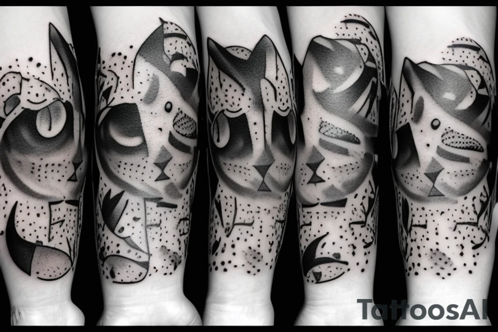 Cat looking in to the night sky tattoo idea