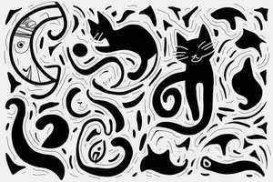 Cat looking in to the night sky tattoo idea