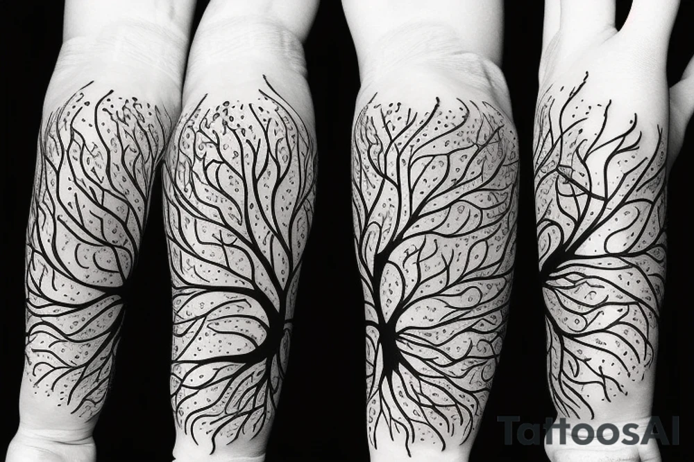A colored tree of life with  fire, water, air and earth for my forearm tattoo idea