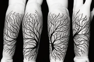 A colored tree of life with  fire, water, air and earth for my forearm tattoo idea