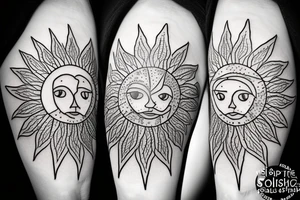 A colored tree of life in the background the sun for my forearm tattoo idea