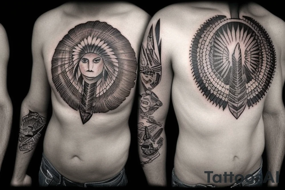 Quiet, strong, powerful, Native American tattoo idea